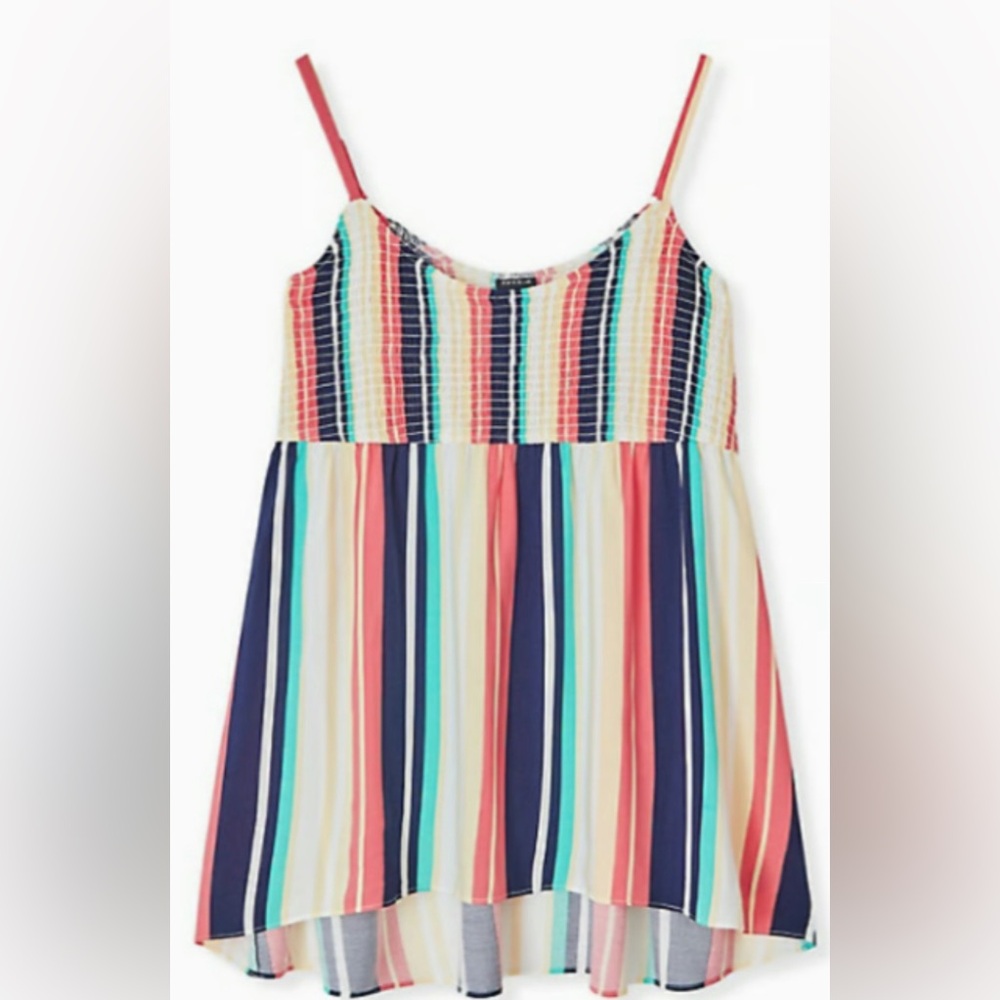 Torrid Babydoll Challis Smocked Cami